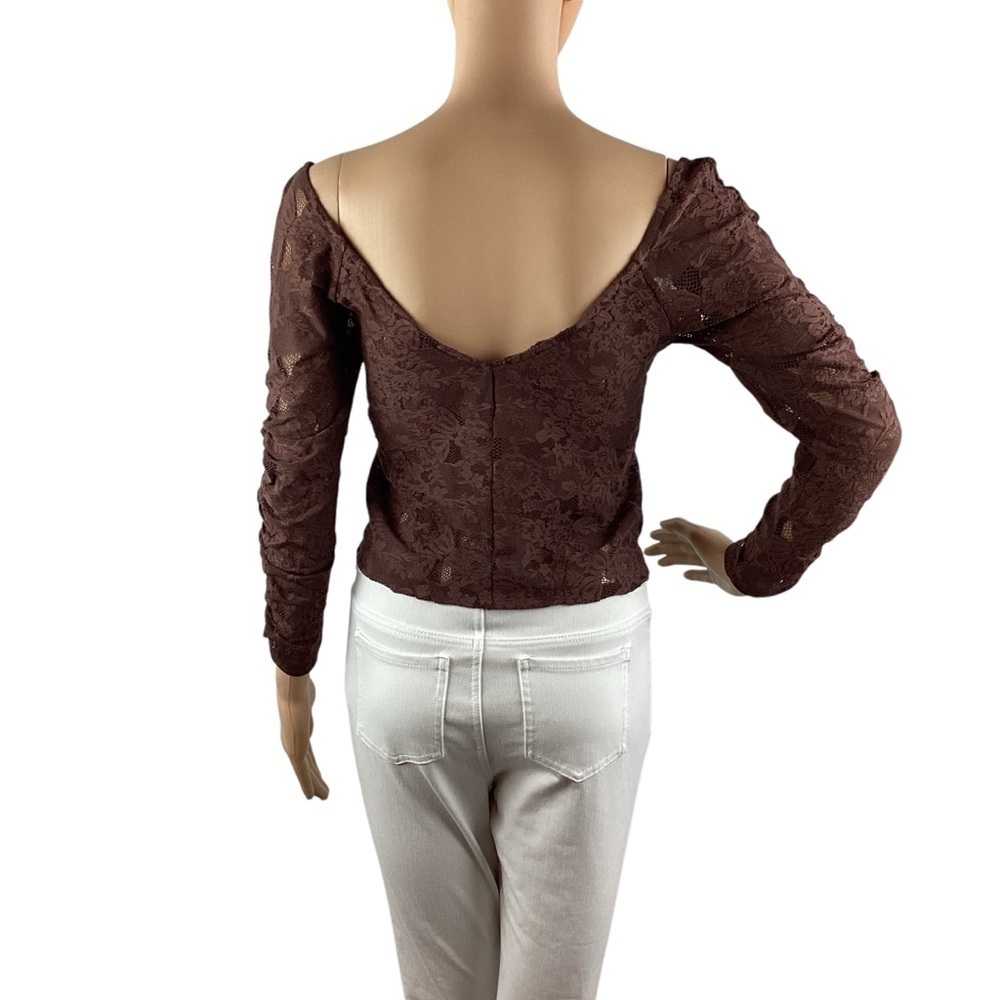 Intimately Free People In Rotation Lace Layering Top Size S Brown - Picture 5 of 7